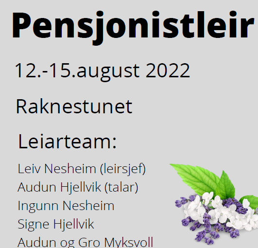 Pensjonistleir 2022